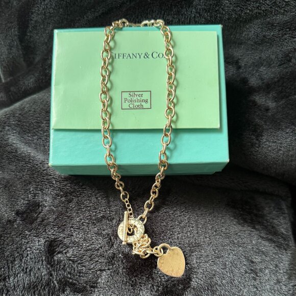 Tiffany & Co. Sterling Silver Heart Tag Toggle 18.5" Chain Necklace - Picture 4 of 13